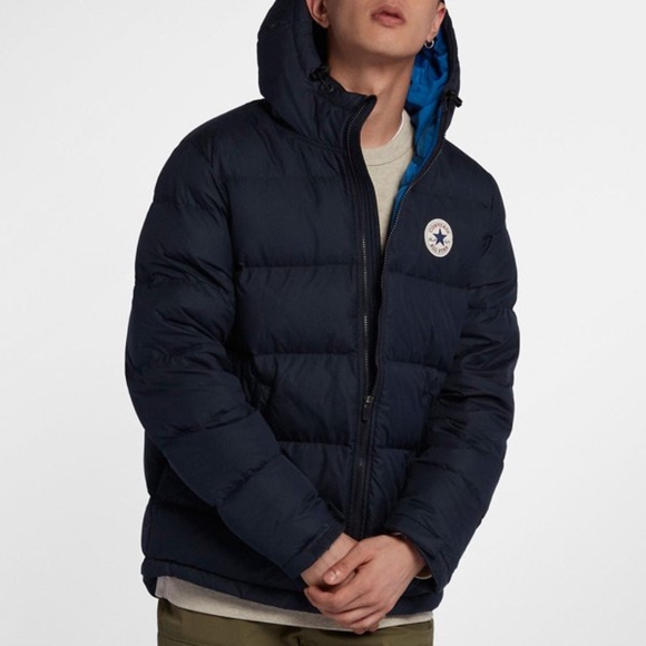 converse core mid length padded jacket